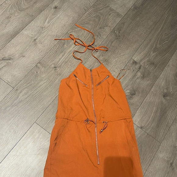 FASHIONOVA orange jumpsuit - Picture 2 of 9